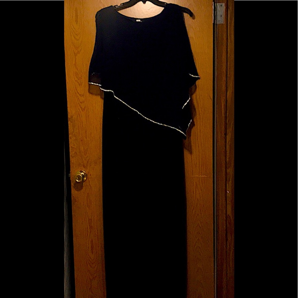 R&M RICHARDS NAVY BLUE DRESS SZ 12